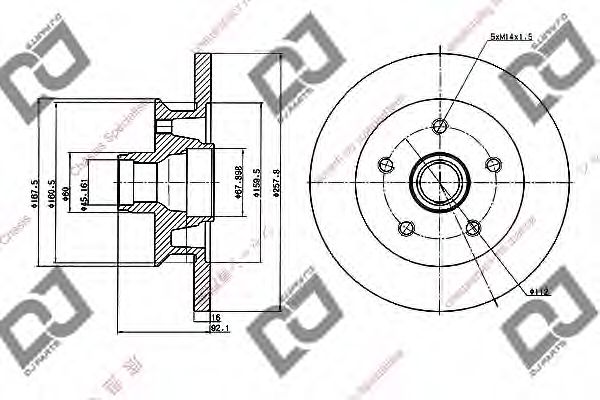 DJ PARTS BD2062 Тормозной диск для VOLKSWAGEN VANAGON III (Фольксваген Vанагон 3) DJ PARTS BD2062 Тормозной диск для VOLKSWAGEN VANAGON III (Фольксваген Vанагон 3)