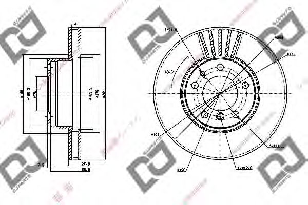 DJ PARTS BD1155 Тормозной диск для BMW 7 (Бмв 7) DJ PARTS BD1155 Тормозной диск для BMW 7 (Бмв 7)
