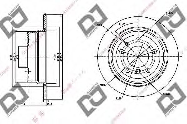 DJ PARTS BD1164 Тормозной диск для BMW 7 (Бмв 7) DJ PARTS BD1164 Тормозной диск для BMW 7 (Бмв 7)
