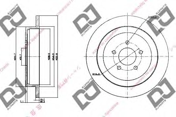DJ PARTS BD1198 Тормозной диск для OPEL OLYMPIA A (Опель Олъмпиа а) DJ PARTS BD1198 Тормозной диск для OPEL OLYMPIA A (Опель Олъмпиа а)