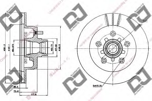 DJ PARTS BD1221 Тормозной диск для CHEVROLET (Шевроле) DJ PARTS BD1221 Тормозной диск для CHEVROLET (Шевроле)