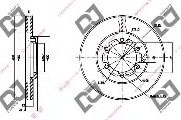 DJ PARTS BD1242 Тормозной диск для ISUZU (Исузу) DJ PARTS BD1242 Тормозной диск для ISUZU (Исузу)
