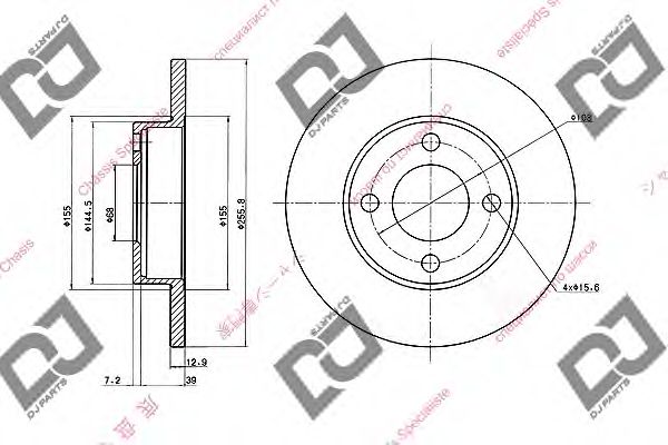 DJ PARTS BD1579 Тормозной диск для AUDI 100 (Ауди 100) DJ PARTS BD1579 Тормозной диск для AUDI 100 (Ауди 100)