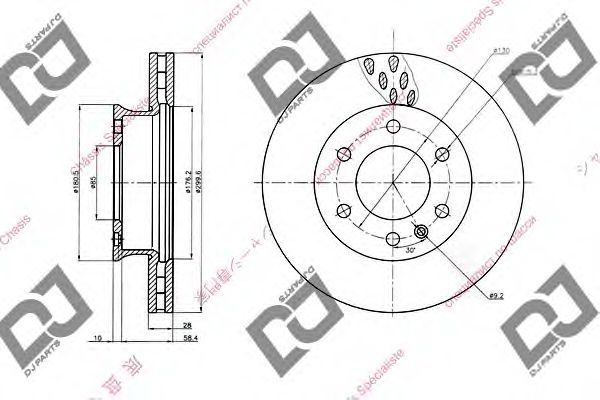 DJ PARTS BD1490 Тормозной диск для MERCEDESBENZ (Мерседес бенц) DJ PARTS BD1490 Тормозной диск для MERCEDESBENZ (Мерседес бенц)