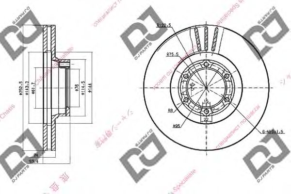 DJ PARTS BD1498 Тормозной диск для RENAULT TRAFIC (Рено Трафик) DJ PARTS BD1498 Тормозной диск для RENAULT TRAFIC (Рено Трафик)