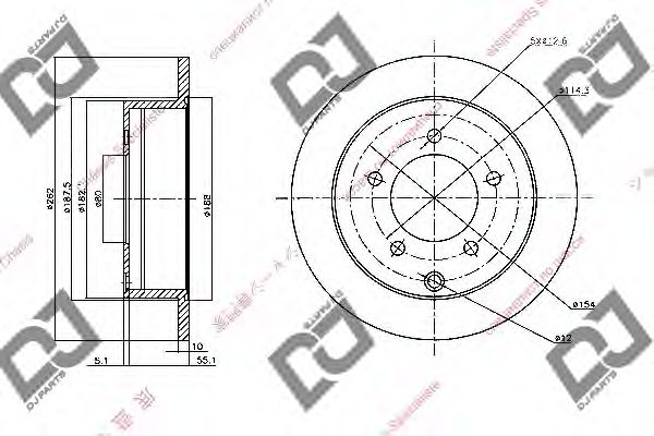 DJ PARTS BD1383 Тормозной диск для MITSUBISHI LANCER (Митсубиши/митсубиси Ланcэр) DJ PARTS BD1383 Тормозной диск для MITSUBISHI LANCER (Митсубиши/митсубиси Ланcэр)