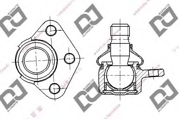 DJ PARTS DB1265 Несущий направляющий шарнир для VOLKSWAGEN JETTA I (Фольксваген Жэтта и) DJ PARTS DB1265 Несущий направляющий шарнир для VOLKSWAGEN JETTA I (Фольксваген Жэтта и)