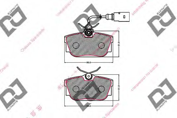 DJ PARTS BP2186 Тормозные колодки для VOLKSWAGEN (Фольксваген) DJ PARTS BP2186 Тормозные колодки для VOLKSWAGEN (Фольксваген)