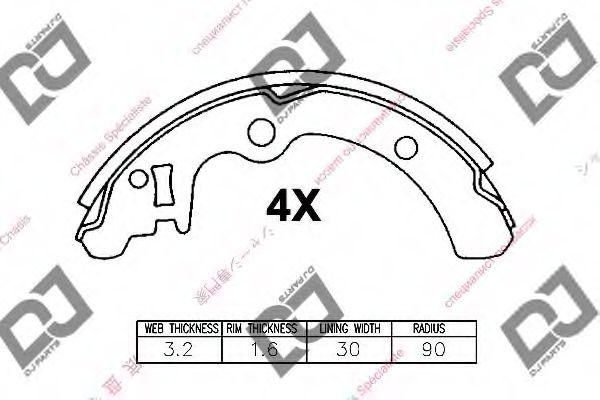DJ PARTS BS1422 Тормозные колодоки для SUBARU (Субару) DJ PARTS BS1422 Тормозные колодоки для SUBARU (Субару)