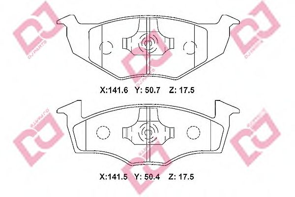 DJ PARTS BP2309 Тормозные колодки для VOLKSWAGEN (Фольксваген) DJ PARTS BP2309 Тормозные колодки для VOLKSWAGEN (Фольксваген)
