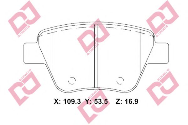 DJ PARTS BP2252 Тормозные колодки для SKODA SUPERB (Шкода Суперб) DJ PARTS BP2252 Тормозные колодки для SKODA SUPERB (Шкода Суперб)