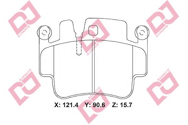 DJ PARTS BP2266 Комплект тормозных колодок, дисковый тормоз 