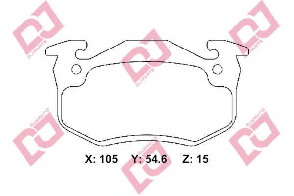 DJ PARTS BP2281 Тормозные колодки для RENAULT SUPER 5 (Рено Супэр 5) DJ PARTS BP2281 Тормозные колодки для RENAULT SUPER 5 (Рено Супэр 5)