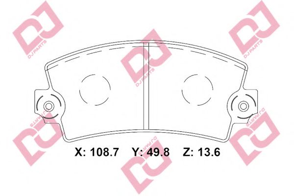 DJ PARTS BP2282 Тормозные колодки для DACIA 1410 (Дача 1410) DJ PARTS BP2282 Тормозные колодки для DACIA 1410 (Дача 1410)