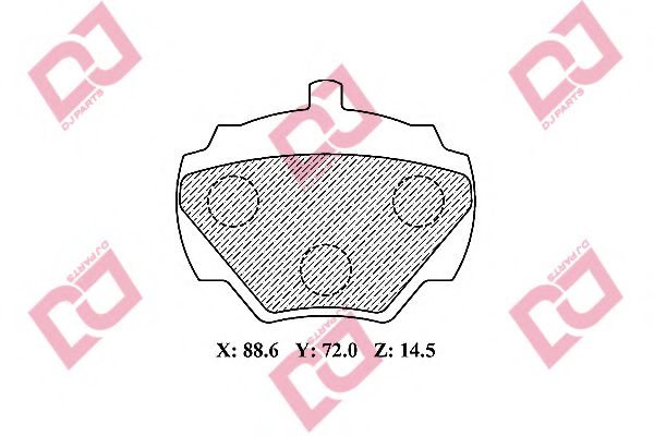 DJ PARTS BP2409 Комплект тормозных колодок, дисковый тормоз 