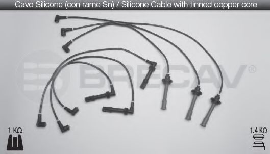 BRECAV 01.545 Комплект проводов зажигания 