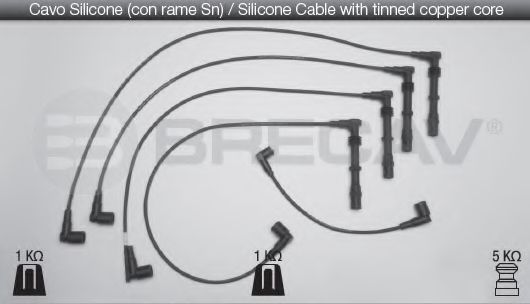 BRECAV 02.507 Комплект проводов зажигания 