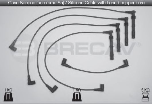 BRECAV 02.512 Комплект проводов зажигания 