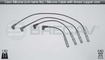 BRECAV 14.554 Комплект проводов зажигания 