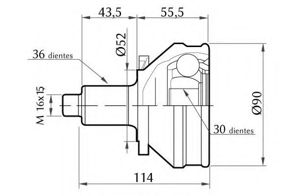 KSH-KOSHIMO 1860.0068010 Шарнирный комплект, приводной вал для SKODA (Шкода) KSH-KOSHIMO 1860.0068010 Шарнирный комплект, приводной вал для SKODA (Шкода)