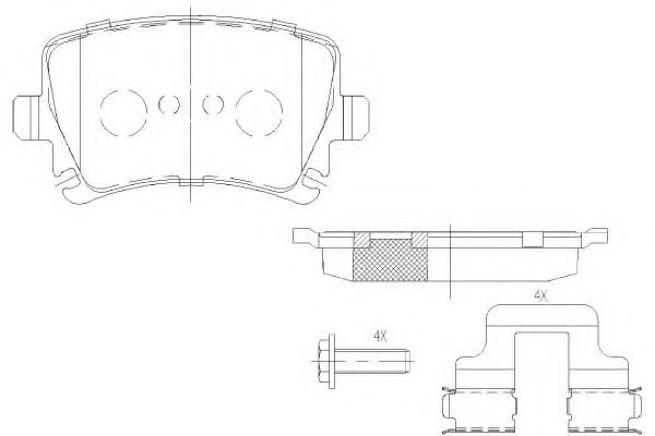 KSH-KOSHIMO 1850.0058231 Тормозные колодки для AUDI TT (Ауди Тт) KSH-KOSHIMO 1850.0058231 Тормозные колодки для AUDI TT (Ауди Тт)