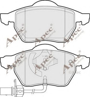 APEC braking PAD1234 Тормозные колодки для VOLKSWAGEN (Фольксваген) APEC braking PAD1234 Тормозные колодки для VOLKSWAGEN (Фольксваген)