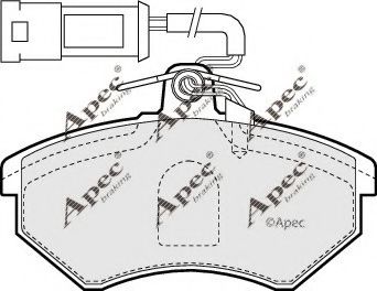 APEC braking PAD708 Тормозные колодки для AUDI 100 (Ауди 100) APEC braking PAD708 Тормозные колодки для AUDI 100 (Ауди 100)