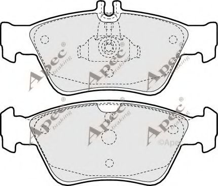 APEC braking PAD886 Комплект тормозных колодок, дисковый тормоз 