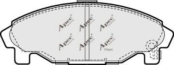 APEC braking PAD952 Комплект тормозных колодок, дисковый тормоз 