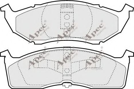 APEC braking PAD986 Комплект тормозных колодок, дисковый тормоз 