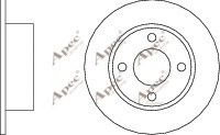 APEC braking DSK155 Тормозной диск для AUDI 100 (Ауди 100) APEC braking DSK155 Тормозной диск для AUDI 100 (Ауди 100)