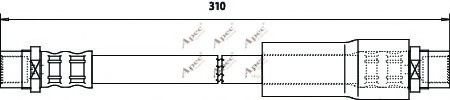 APEC braking HOS3223 Тормозной шланг для AUDI 90 (Ауди 90) APEC braking HOS3223 Тормозной шланг для AUDI 90 (Ауди 90)