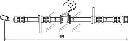 APEC braking HOS3437 Тормозной шланг для HONDA (Хонда) APEC braking HOS3437 Тормозной шланг для HONDA (Хонда)
