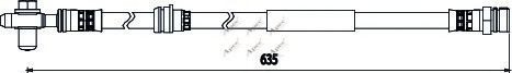 APEC braking HOS3898 Тормозной шланг для AUDI TT (Ауди Тт) APEC braking HOS3898 Тормозной шланг для AUDI TT (Ауди Тт)