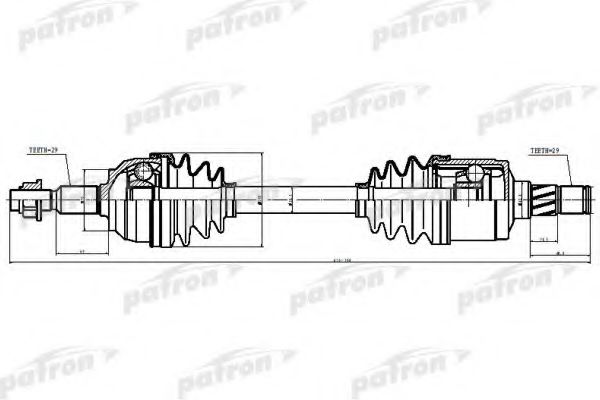 PATRON PDS0621 Приводной вал для JEEP GRAND CHEROKEE III (Джип Гранд чироки 3) PATRON PDS0621 Приводной вал для JEEP GRAND CHEROKEE III (Джип Гранд чироки 3)