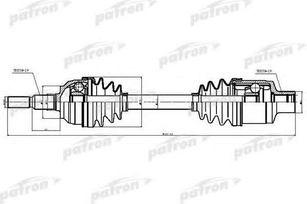 PATRON PDS0622 Приводной вал для JEEP GRAND CHEROKEE III (Джип Гранд чироки 3) PATRON PDS0622 Приводной вал для JEEP GRAND CHEROKEE III (Джип Гранд чироки 3)