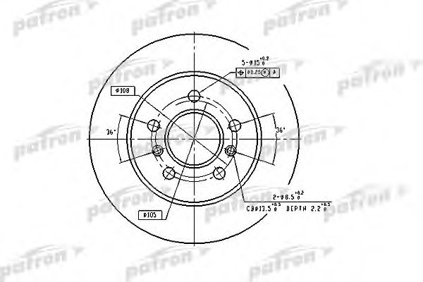 PATRON PBD1029 Тормозной диск для RENAULT SAFRANE (Рено Сафранэ) PATRON PBD1029 Тормозной диск для RENAULT SAFRANE (Рено Сафранэ)