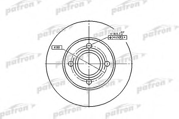 PATRON PBD1521 Тормозной диск для AUDI 100 (Ауди 100) PATRON PBD1521 Тормозной диск для AUDI 100 (Ауди 100)