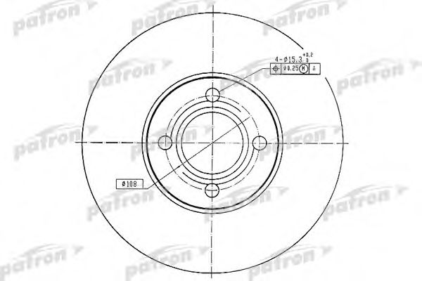 PATRON PBD1526 Тормозной диск для AUDI 100 (Ауди 100) PATRON PBD1526 Тормозной диск для AUDI 100 (Ауди 100)