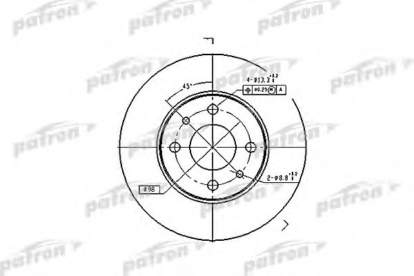 PATRON PBD1745 Тормозной диск для ABARTH (Абартх) PATRON PBD1745 Тормозной диск для ABARTH (Абартх)