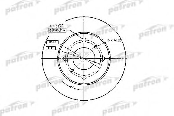 PATRON PBD2591 Тормозной диск для NISSAN PRIMERA (Ниссан Примера) PATRON PBD2591 Тормозной диск для NISSAN PRIMERA (Ниссан Примера)
