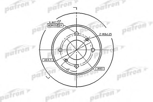 PATRON PBD2592 Тормозной диск для NISSAN PRIMERA (Ниссан Примера) PATRON PBD2592 Тормозной диск для NISSAN PRIMERA (Ниссан Примера)
