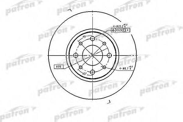 PATRON PBD2686 Тормозной диск для FIAT (Фиат) PATRON PBD2686 Тормозной диск для FIAT (Фиат)