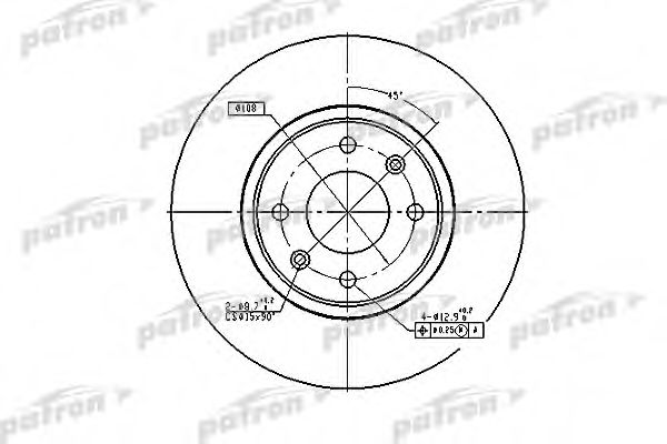 PATRON PBD2782 Тормозной диск для PEUGEOT 406 (Пежо 406) PATRON PBD2782 Тормозной диск для PEUGEOT 406 (Пежо 406)