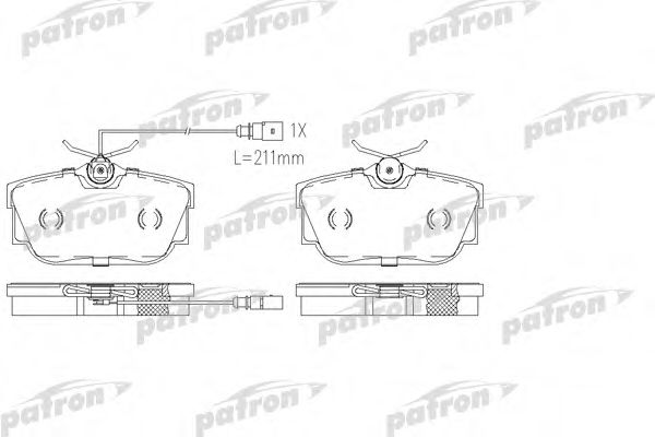 PATRON PBP1132 Тормозные колодки для VOLKSWAGEN (Фольксваген) PATRON PBP1132 Тормозные колодки для VOLKSWAGEN (Фольксваген)