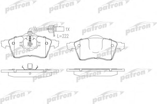 PATRON PBP1163 Тормозные колодки для VOLKSWAGEN (Фольксваген) PATRON PBP1163 Тормозные колодки для VOLKSWAGEN (Фольксваген)