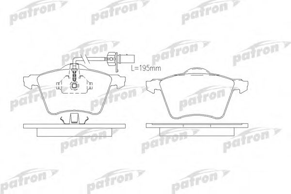 PATRON PBP1484 Тормозные колодки для VOLKSWAGEN (Фольксваген) PATRON PBP1484 Тормозные колодки для VOLKSWAGEN (Фольксваген)