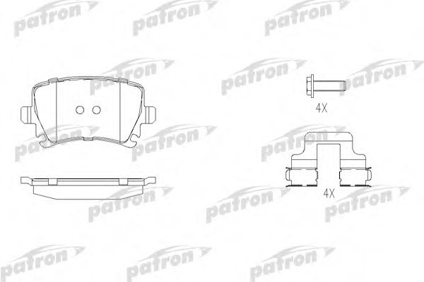 PATRON PBP1636 Тормозные колодки для VOLKSWAGEN BORA / JETTA V (1K5), GOLF V Variant (1K5), JETTA V (1K5), VENTO V (1K5) 1.4 TSI PATRON PBP1636 Тормозные колодки для VOLKSWAGEN BORA / JETTA V (1K5), GOLF V Variant (1K5), JETTA V (1K5), VENTO V (1K5) 1.4 TSI