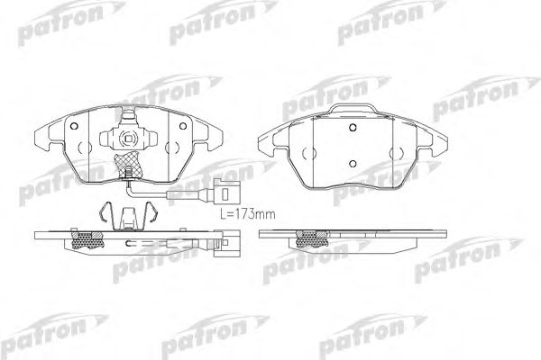 PATRON PBP1641 Тормозные колодки для VOLKSWAGEN BORA / JETTA V (1K5), GOLF V Variant (1K5), JETTA V (1K5), VENTO V (1K5) 1.4 TSI PATRON PBP1641 Тормозные колодки для VOLKSWAGEN BORA / JETTA V (1K5), GOLF V Variant (1K5), JETTA V (1K5), VENTO V (1K5) 1.4 TSI