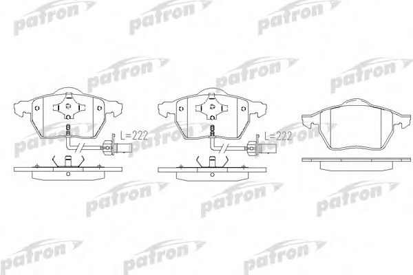 PATRON PBP1717 Тормозные колодки для VOLKSWAGEN (Фольксваген) PATRON PBP1717 Тормозные колодки для VOLKSWAGEN (Фольксваген)